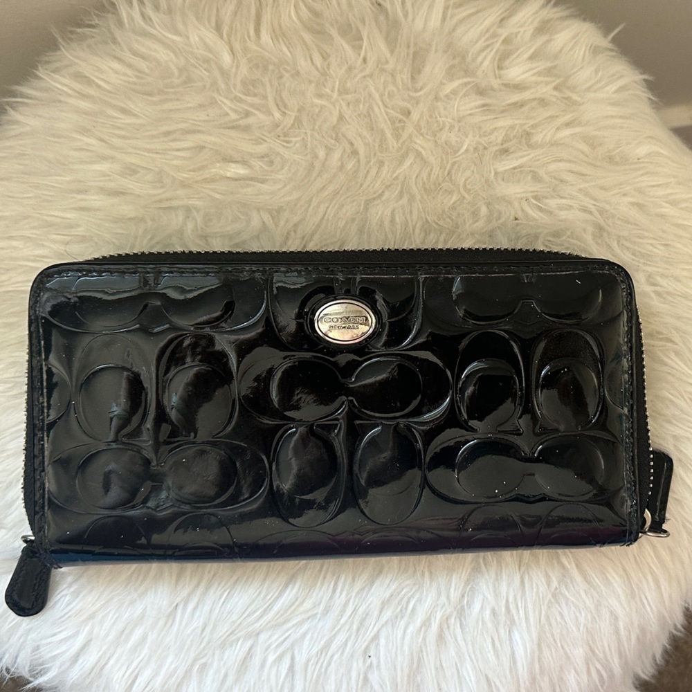 Coach Embossed Black Women's Wallet